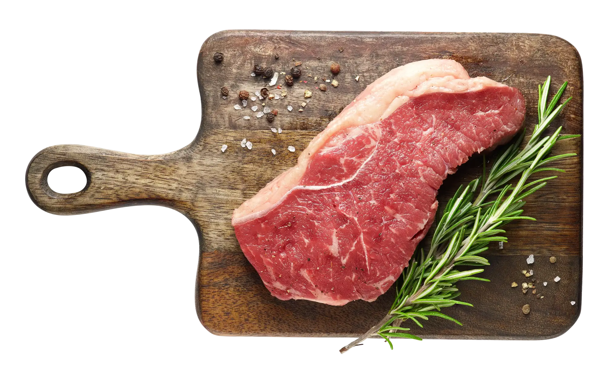 Highlandbeef auf einem Holzbrett